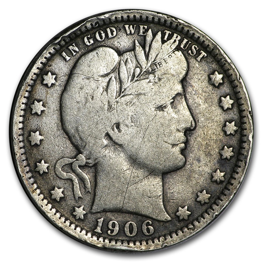 1906-O Barber Quarter Fine