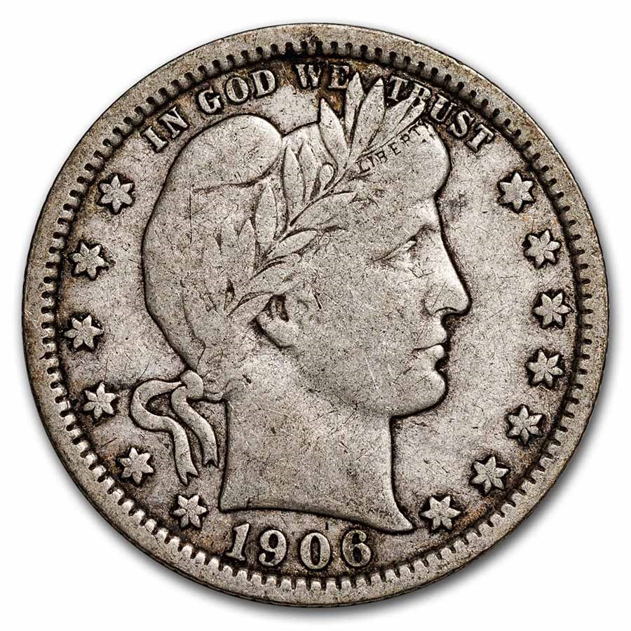 1906-O Barber Quarter VF