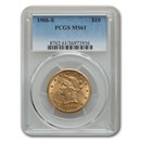 1906-S $10 Liberty Gold Eagle MS-61 PCGS