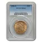 1906-S $10 Liberty Gold Eagle MS-61 PCGS