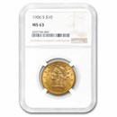 1906-S $10 Liberty Gold Eagle MS-63 NGC