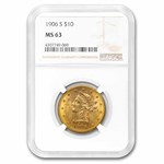 1906-S $10 Liberty Gold Eagle MS-63 NGC