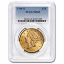 1906-S $20 Liberty Gold Double Eagle MS-63 PCGS