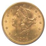 1906-S $20 Liberty Gold Double Eagle MS-63+ PCGS
