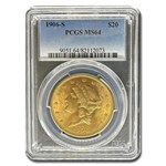 1906-S $20 Liberty Gold Double Eagle MS-64 PCGS