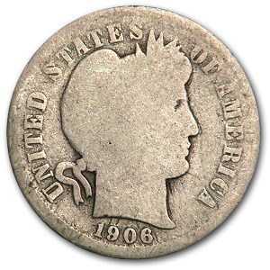 1906-S Barber Dime AG 1906-S Barber Dime AG