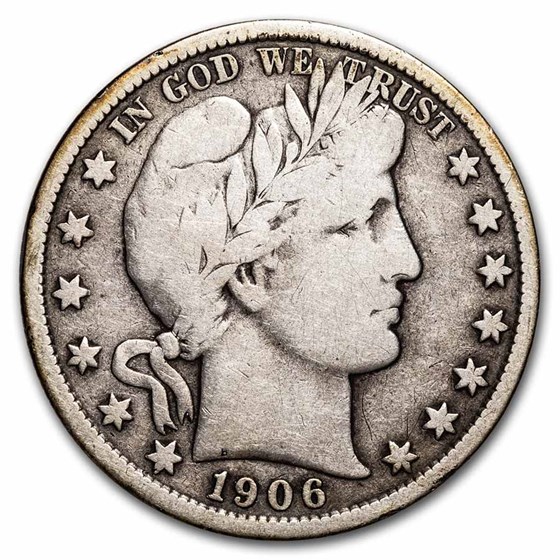 1906-S Barber Half Dollar VG 1906-S Barber Half Dollar VG