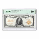 1907 $1,000 Gold Certificate VF-30 PMG (Fr#1219e)