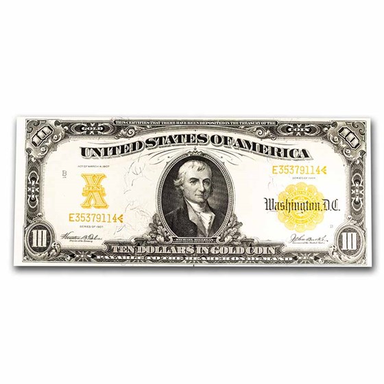 1907 $10 Gold Certificate AU (Fr#1172) 1907 $10 Gold Certificate AU (Fr#1172)