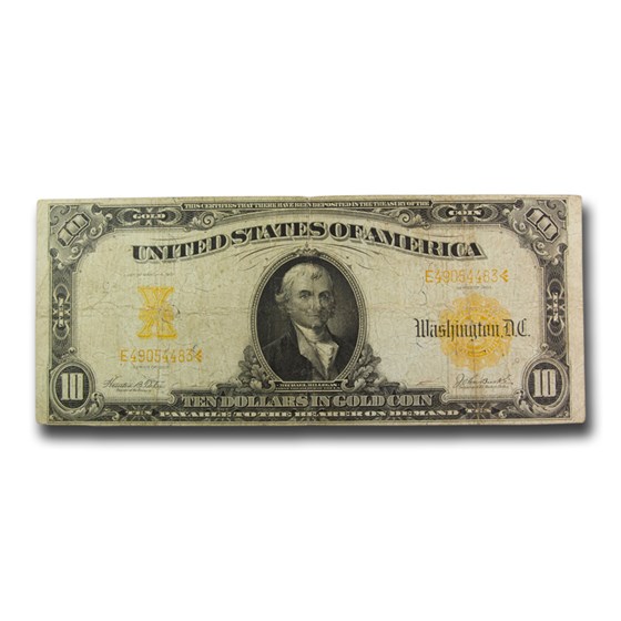 1907 $10 Gold Certificate Hillegas Fine (Fr#1172) 1907 $10 Gold Certificate Hillegas Fine (Fr#1172)