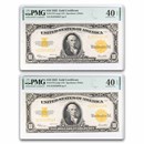 1907 $10 Gold Certificate XF-40 EPQ PMG (Fr#1173) 2 Cons.