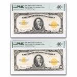 1907 $10 Gold Certificate XF-40 EPQ PMG (Fr#1173) 2 Cons.