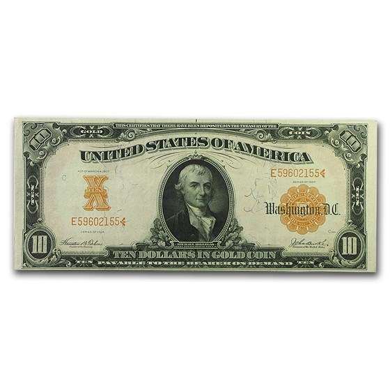 1907 $10 Gold Certificate XF 1907 $10 Gold Certificate XF