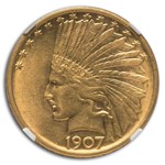 1907 $10 Indian Gold Eagle AU-55 NGC