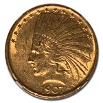 1907 $10 Indian Gold Eagle AU-58 NGC