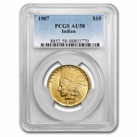 1907 $10 Indian Gold Eagle AU-58 PCGS 1907 $10 Indian Gold Eagle AU-58 PCGS