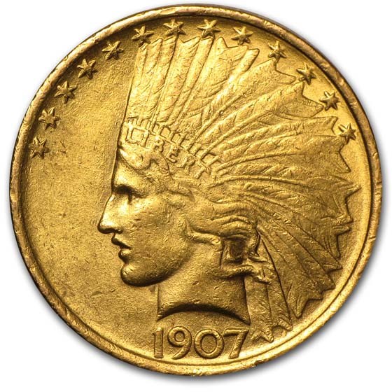 1907 $10 Indian Gold Eagle AU 1907 $10 Indian Gold Eagle AU
