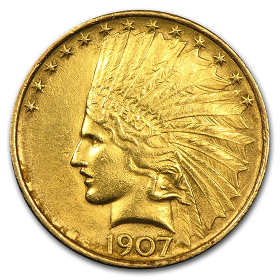 1907 $10 Indian Gold Eagle (Cleaned) 1907 $10 Indian Gold Eagle (Cleaned)