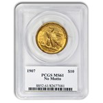 1907 $10 Indian Gold Eagle MS-61 PCGS (St. Gaudens label)