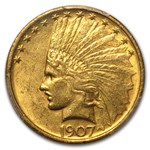 1907 $10 Indian Gold Eagle MS-61 PCGS (St. Gaudens label)