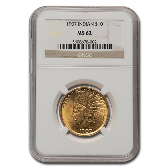 1907 $10 Indian Gold Eagle MS-62 NGC 1907 $10 Indian Gold Eagle MS-62 NGC