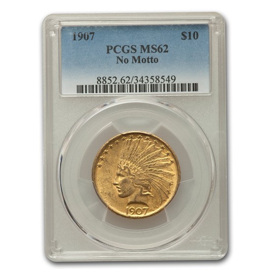 1907 $10 Indian Gold Eagle MS-62 PCGS (No Motto) 1907 $10 Indian Gold Eagle MS-62 PCGS (No Motto)