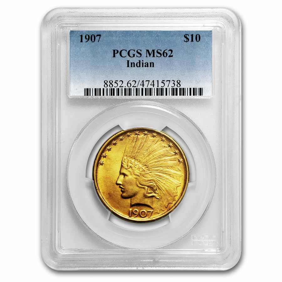 1907 $10 Indian Gold Eagle MS-62 PCGS