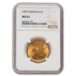 1907 $10 Indian Gold Eagle MS-63 NGC