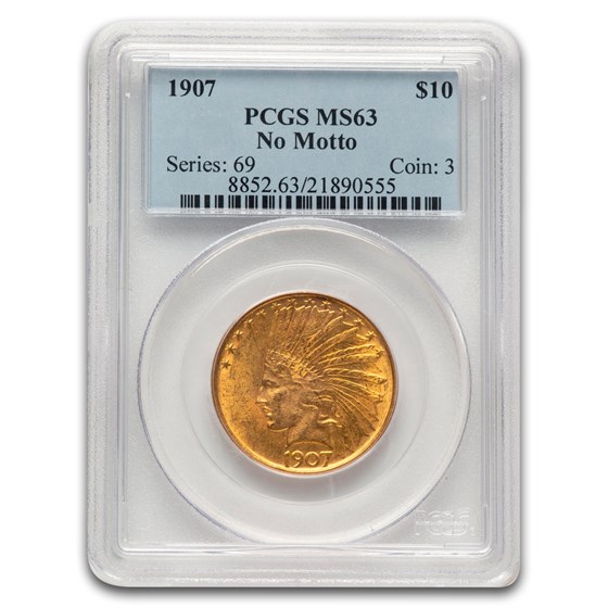 1907 $10 Indian Gold Eagle MS-63 PCGS