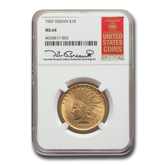 1907 $10 Indian Gold Eagle MS-64 NGC 1907 $10 Indian Gold Eagle MS-64 NGC
