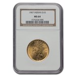 1907 $10 Indian Gold Eagle MS-64 NGC