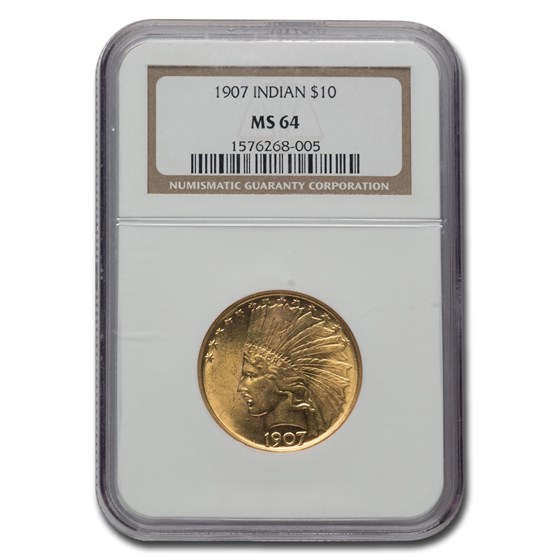 1907 $10 Indian Gold Eagle MS-64 NGC 1907 $10 Indian Gold Eagle MS-64 NGC