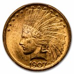 1907 $10 Indian Gold Eagle MS-64 PCGS