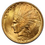1907 $10 Indian Gold Eagle MS-64 PCGS
