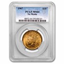 1907 $10 Indian Gold Eagle MS-64 PCGS