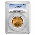 1907 $10 Indian Gold Eagle MS-64 PCGS