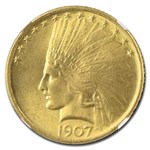 1907 $10 Indian Gold Eagle MS-65 NGC (No Motto)