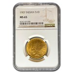 1907 $10 Indian Gold Eagle MS-65 NGC