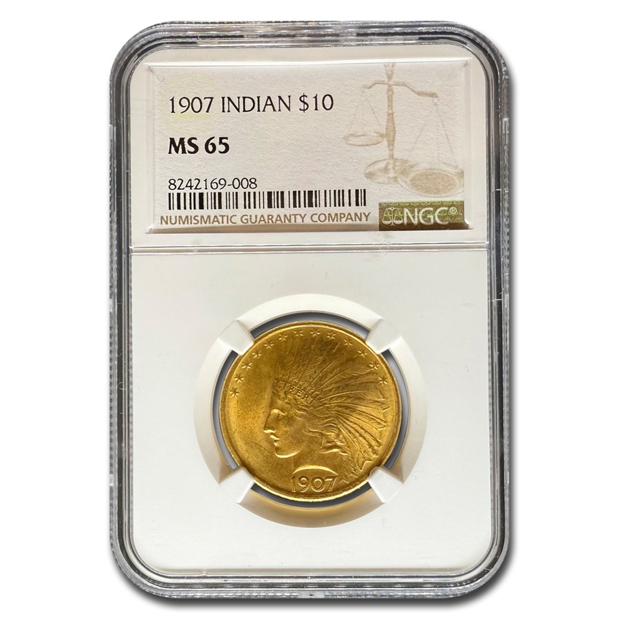 1907 $10 Indian Gold Eagle MS-65 NGC