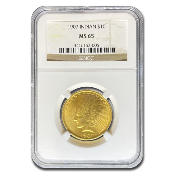 1907 $10 Indian Gold Eagle MS-65 NGC