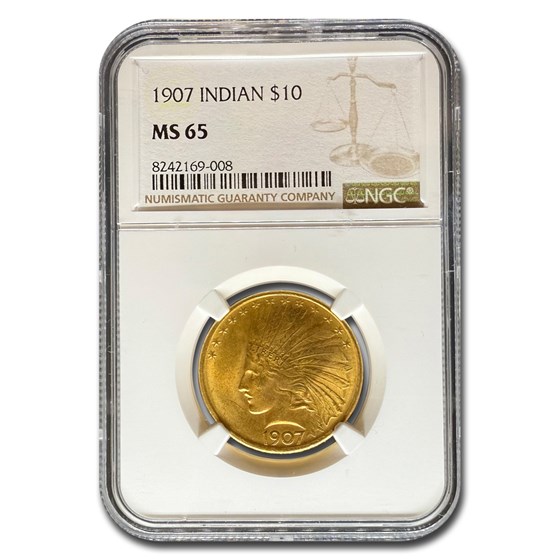 1907 $10 Indian Gold Eagle MS-65 NGC 1907 $10 Indian Gold Eagle MS-65 NGC