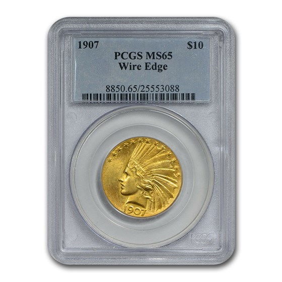 1907 $10 Indian Gold Eagle MS-65 PCGS (Wire Edge) 1907 $10 Indian Gold Eagle MS-65 PCGS (Wire Edge)