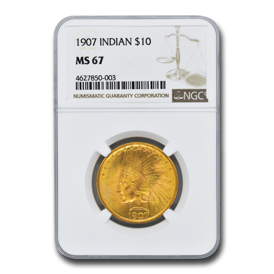 Buy 1907 $10 Indian Gold Eagle MS-67 NGC | APMEX