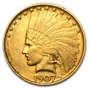 1907 $10 Indian Gold Eagle XF