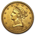 1907 $10 Liberty Gold Eagle AU