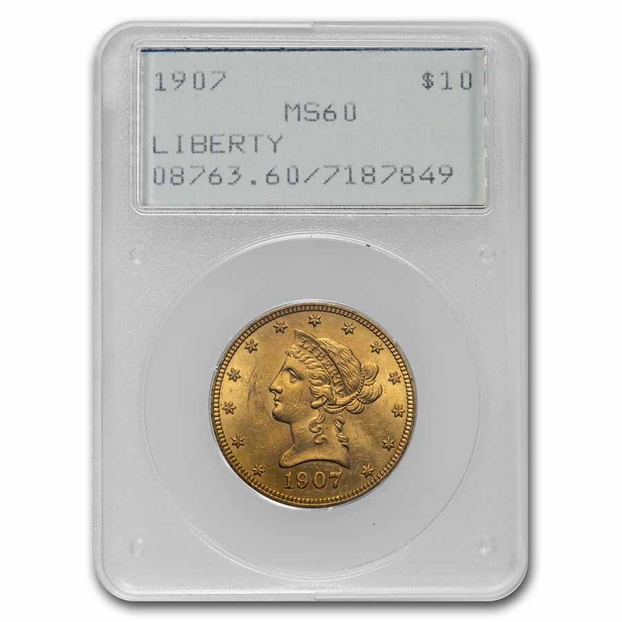 Buy 1907 $10 Liberty Gold Eagle MS-60 PCGS (Rattler) | APMEX