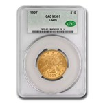 1907 $10 Liberty Gold Eagle MS-61 CACG