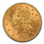 1907 $10 Liberty Gold Eagle MS-62 CACG