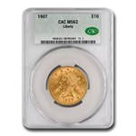 1907 $10 Liberty Gold Eagle MS-62 CACG