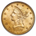 1907 $10 Liberty Gold Eagle MS-62 PCGS